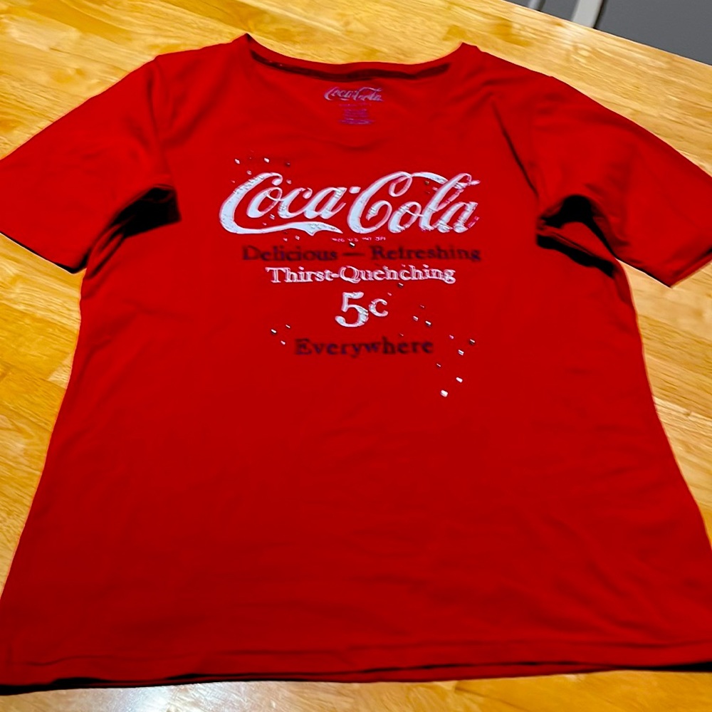 Authentic Coca Cola®️ ladies t-shirt Sz ‘Fit’ Large